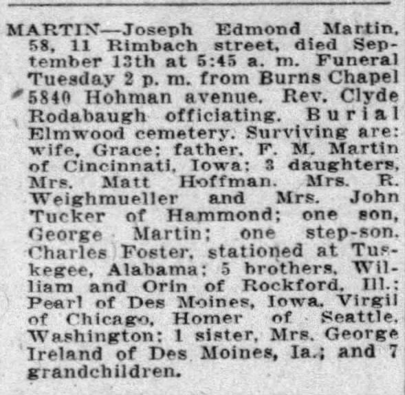 Obituary for Joseph Edmond MARTW (Aged 58)